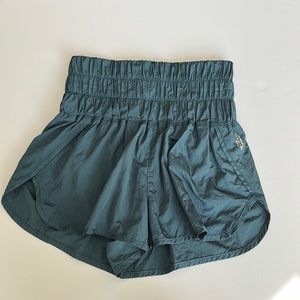 Blue/Green Free People Movement The Way Home Shorts XS